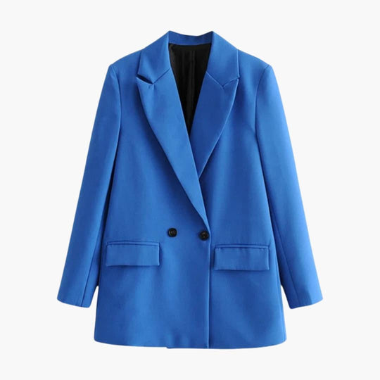 Double-Breasted Blazer – Women's Tailored Chic Jacket