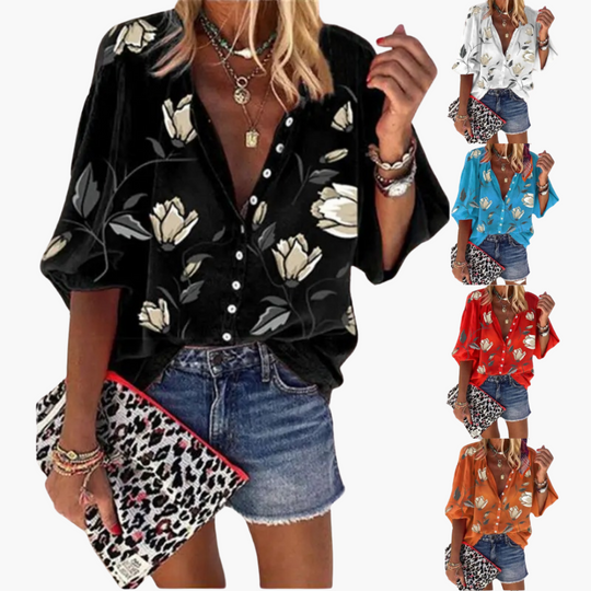 Floral Summer Blouse - for Women with Lightweight Design