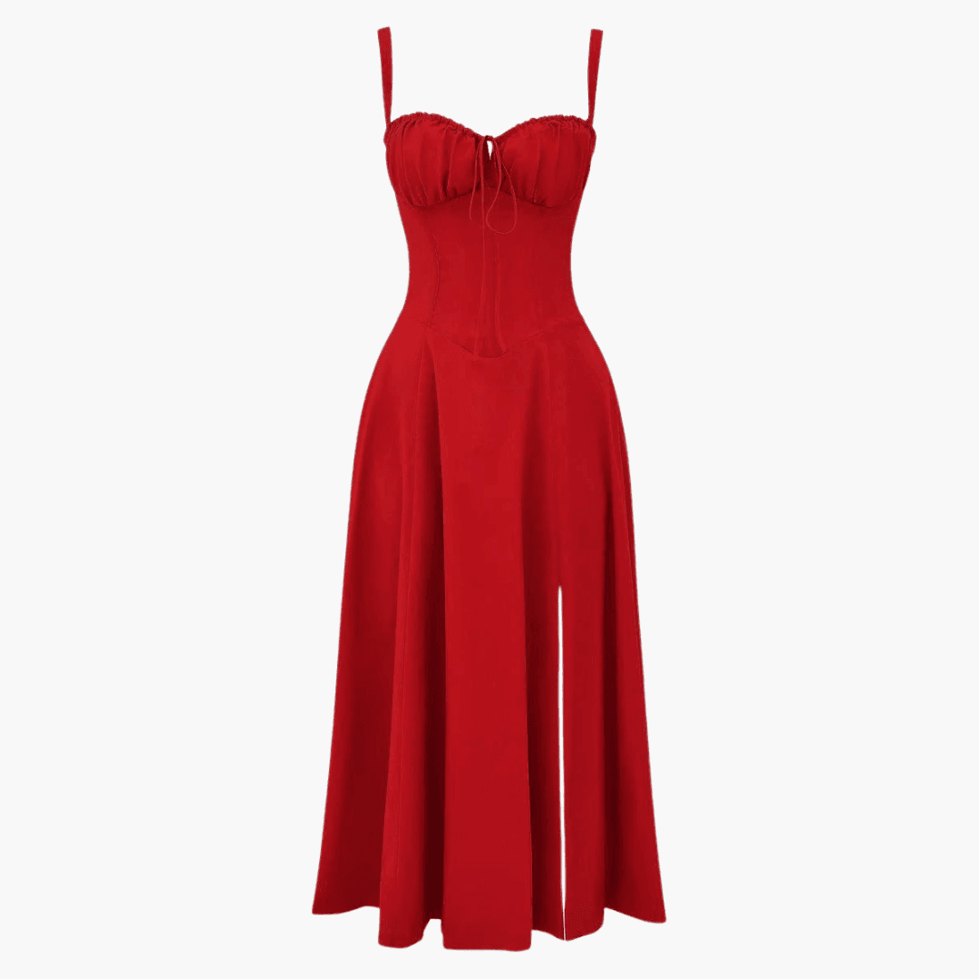 Floral Midi Dress - Elegant Sleeveless Dress for Women