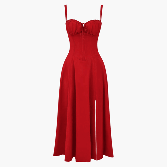 Floral Midi Dress - Elegant Sleeveless Dress for Women