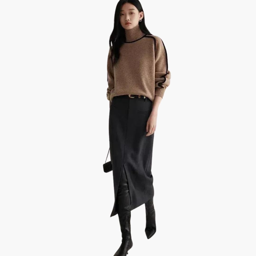Chic Turtleneck Pullover Sweater – Cozy & Stylish for Women