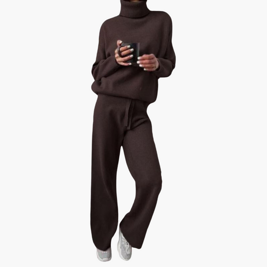 Knitted Lounge Set for Women – Cozy, Wide Leg, Modern Fit