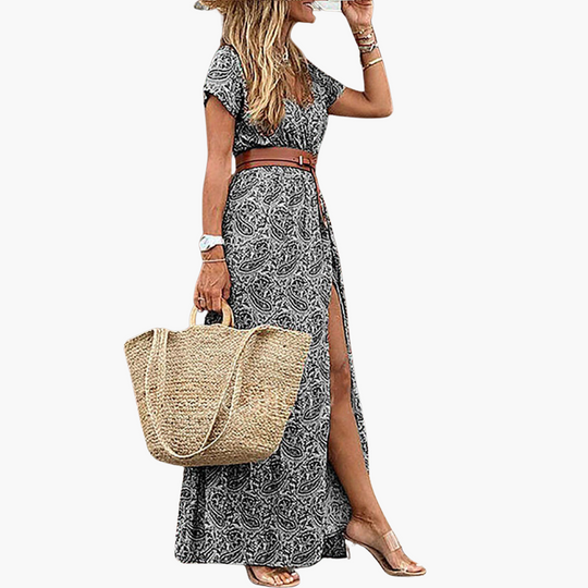 Elegant Boho Maxi Dress - Women's Summer Festival Outfit