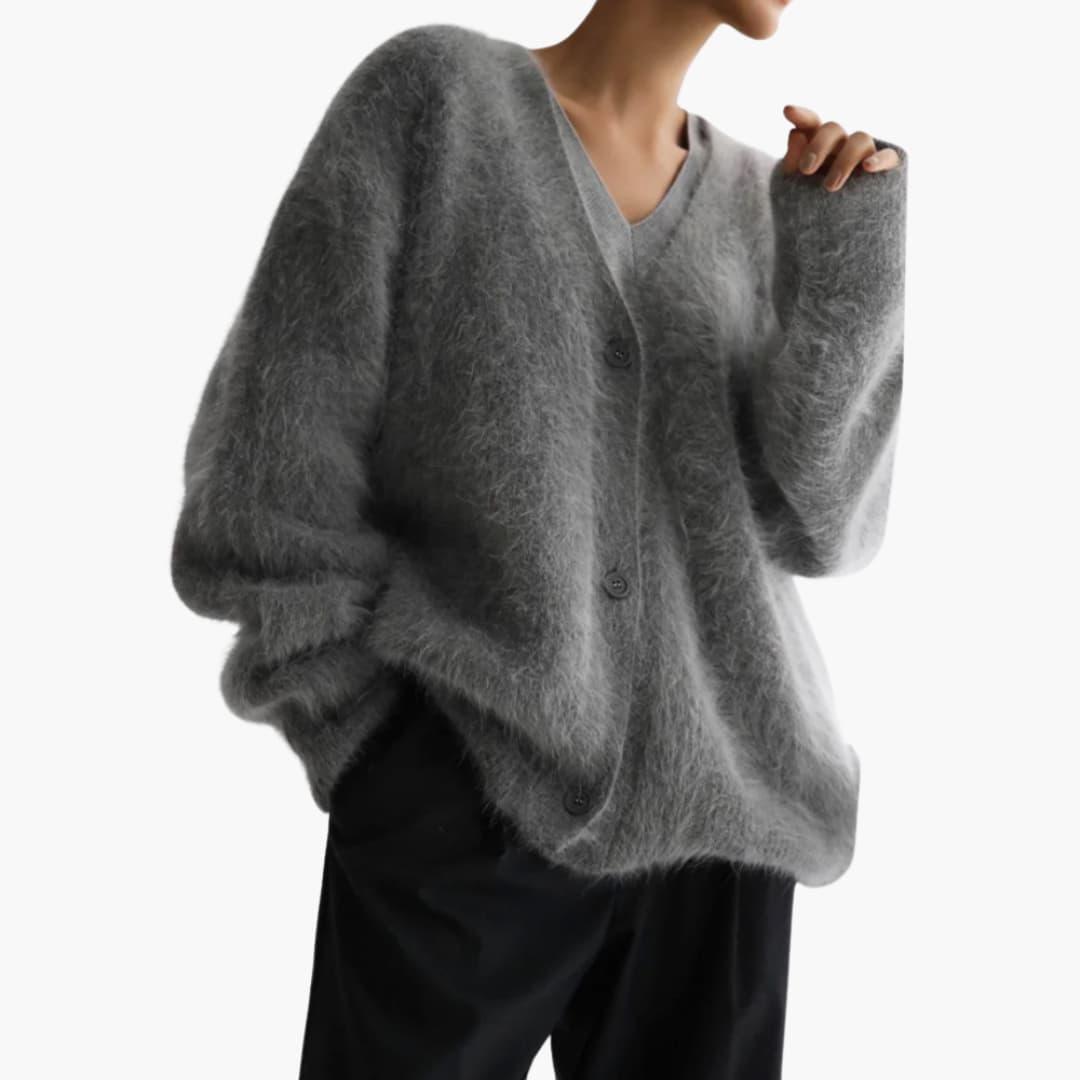 Cashmere Cardigan for Women - Soft Knit with Front Pockets - IsabellaMae
