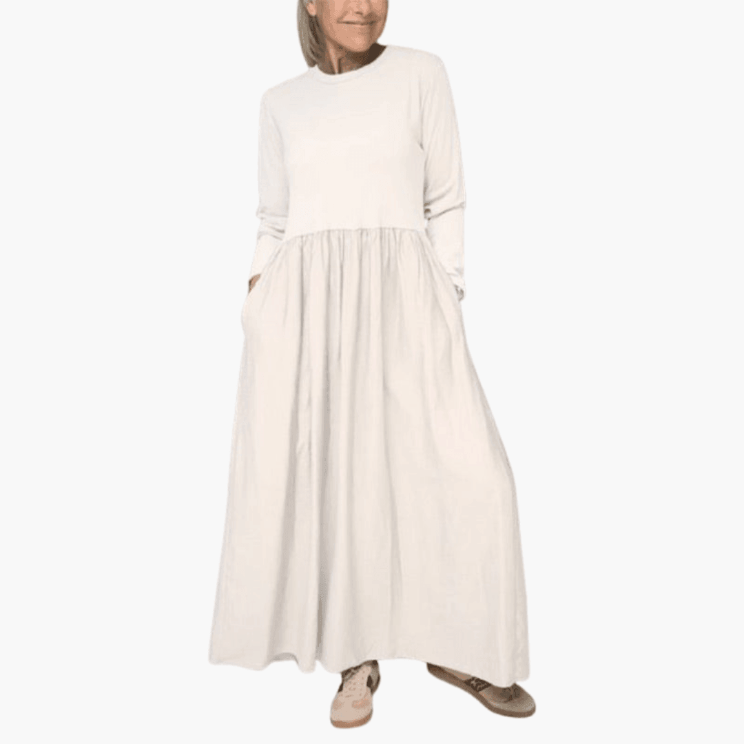 Elegant Long Sleeve Midi Dress - Formal Wear for Women