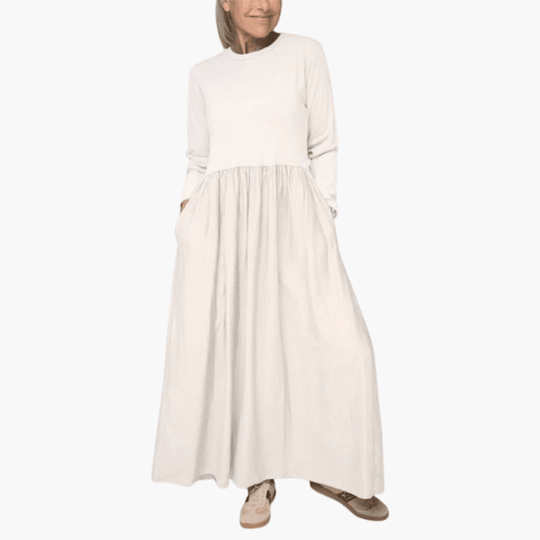 Elegant Long Sleeve Midi Dress - Formal Wear for Women