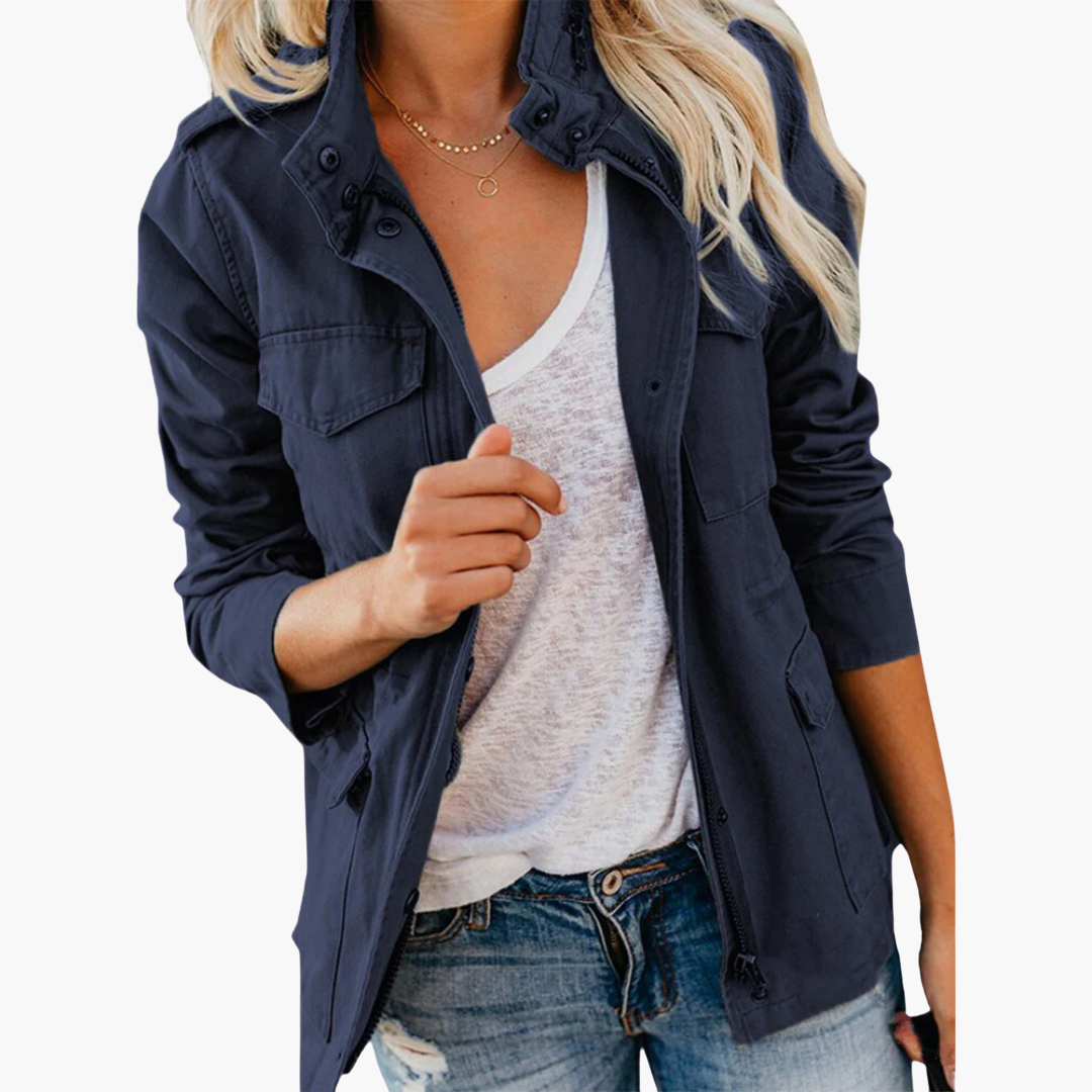 Chic Zip-Up Jacket for Women - Modern Casual Outerwear