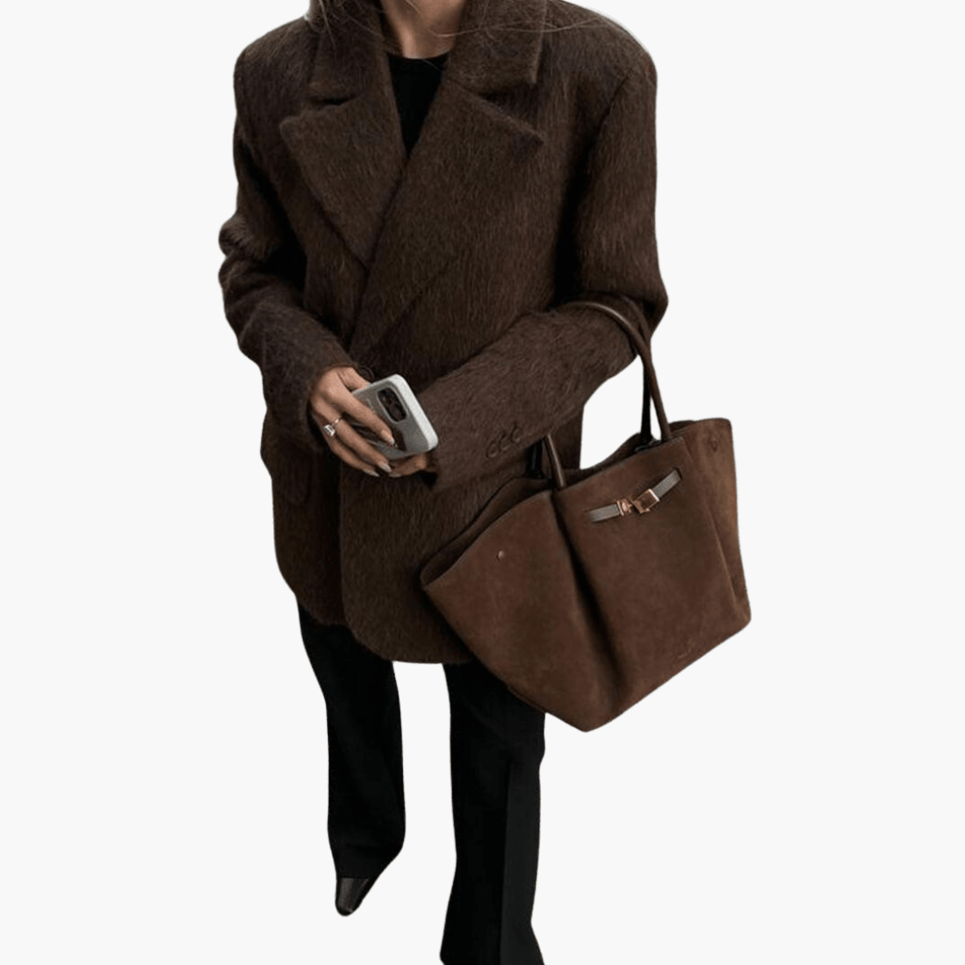 Adjustable Suede Crossbody Bag for Women - Stylish Handbag