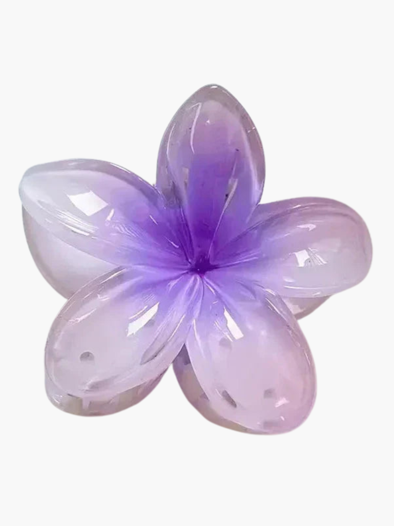 Glossy Hair Claw Clip for Women - Elegant Floral Accessory