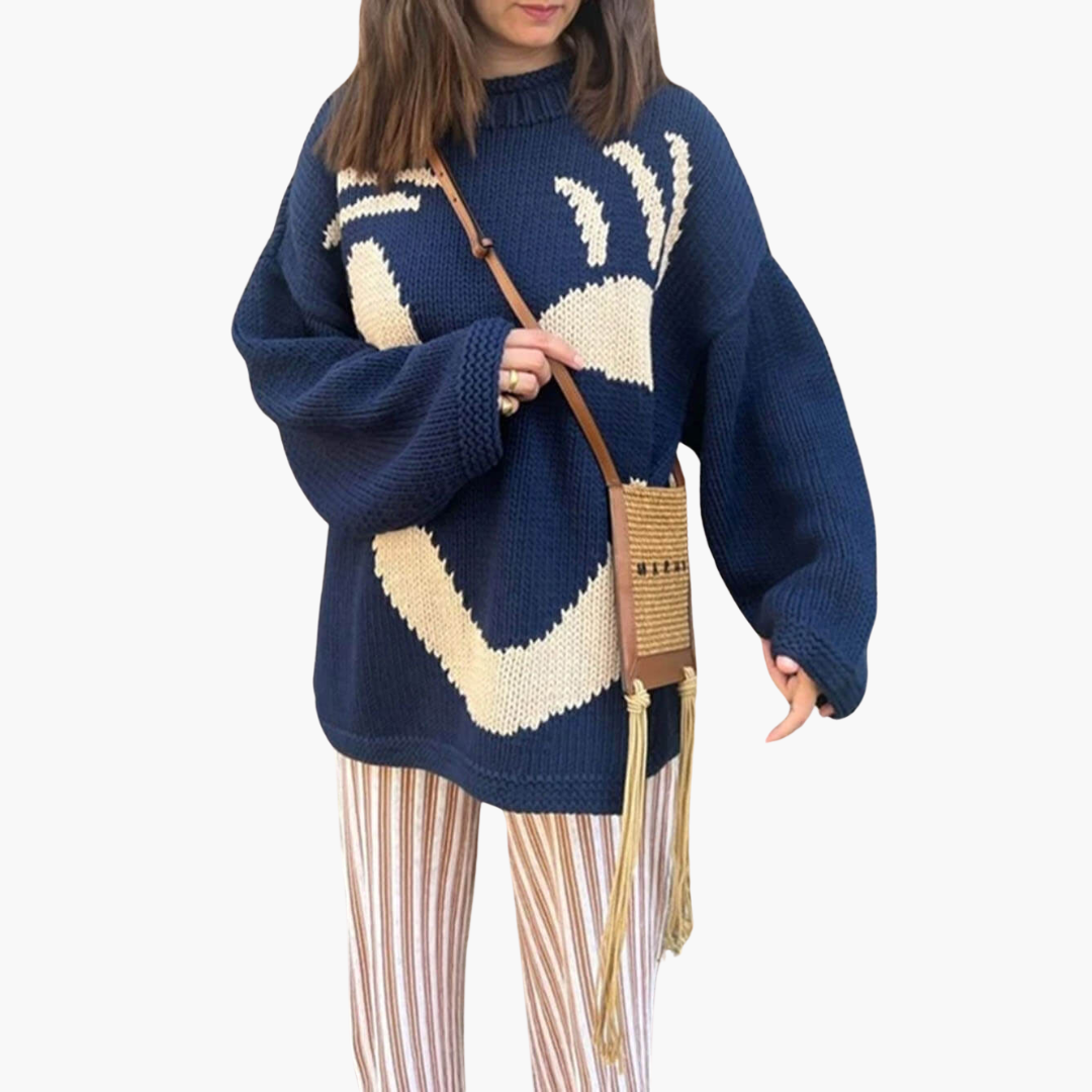 Chunky Cable Knit Sweater - Women's Oversized Jumper