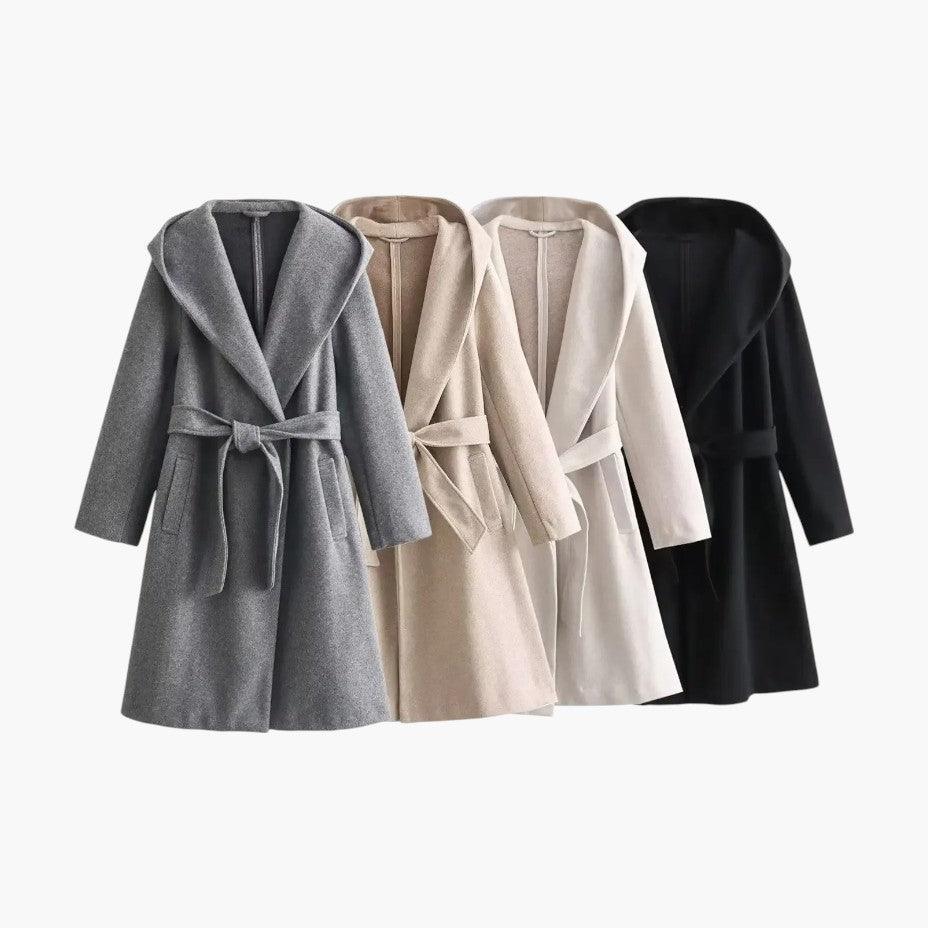 Classic Hooded Trench Coat – Women's Belted Rainwear