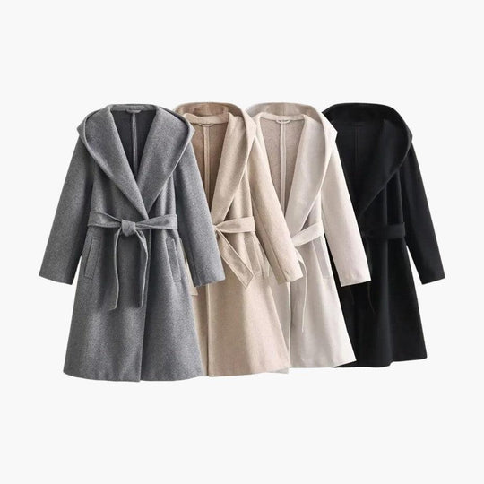 Classic Hooded Trench Coat – Women's Belted Rainwear