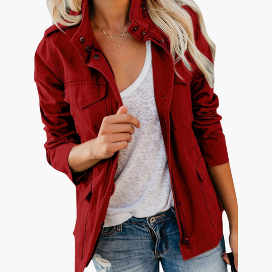 Chic Zip-Up Jacket for Women - Modern Casual Outerwear