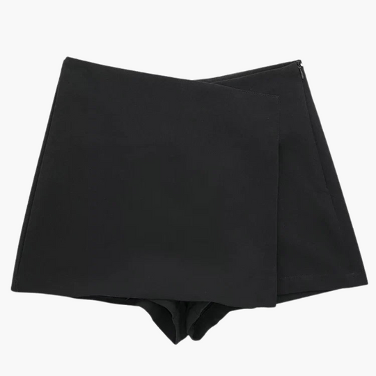 Women's summer skort with pleats and built-in shorts