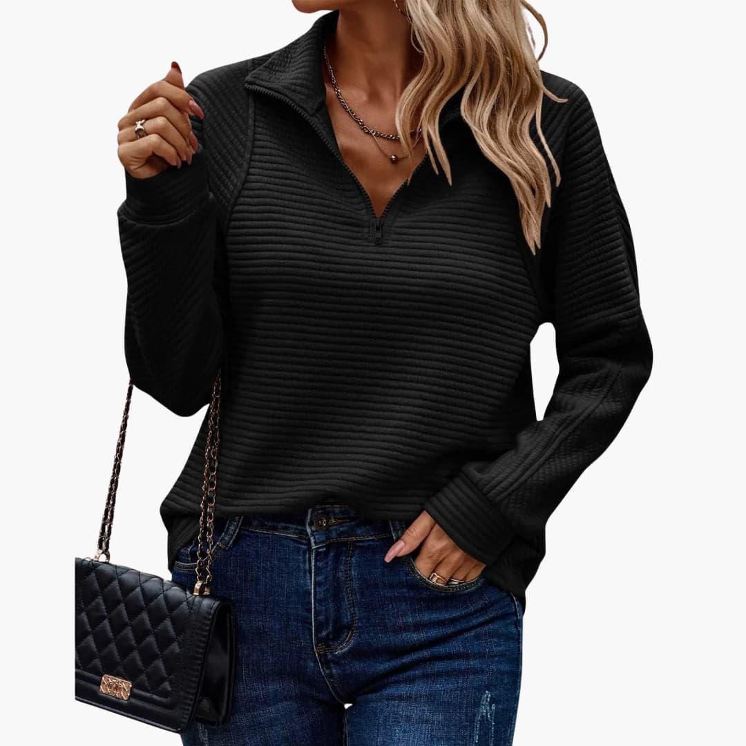 Casual Zipper Sweater for Women - Chic, Cozy & Versatile