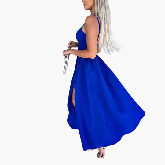 Elegant Strappy Midi Dress - Women's Summer Occasionwear