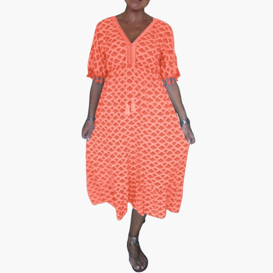 Floral Print Casual Midi Dress - Lightweight for Women