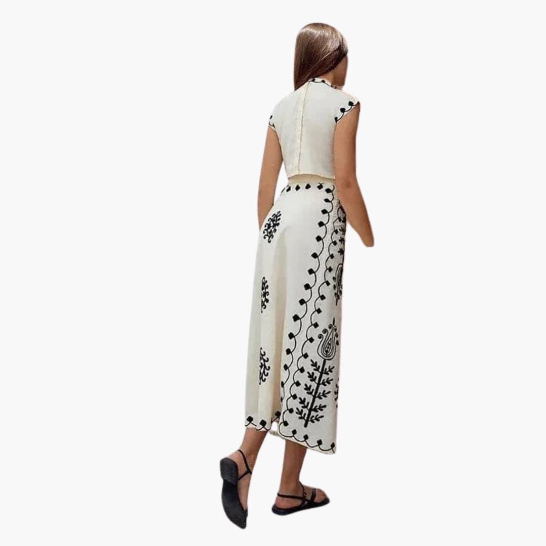 Boho Floral Midi Dress - Lightweight Summer Dress for Women - IsabellaMae