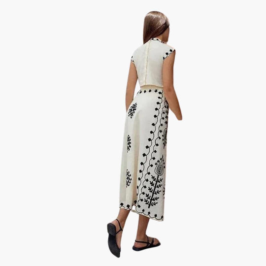 Boho Floral Midi Dress - Lightweight Summer Dress for Women - IsabellaMae