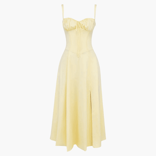 Floral Midi Dress - Elegant Sleeveless Dress for Women