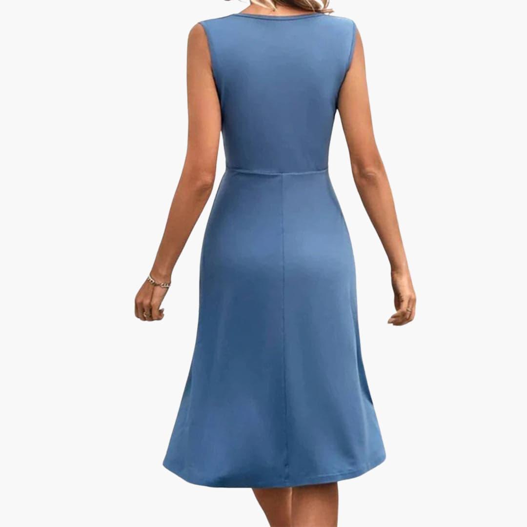Off Shoulder Smocked Midi Dress - Puff Sleeve for Women