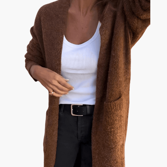 Layering Knit Cardigan – Women's Comfortable Longline Sweater