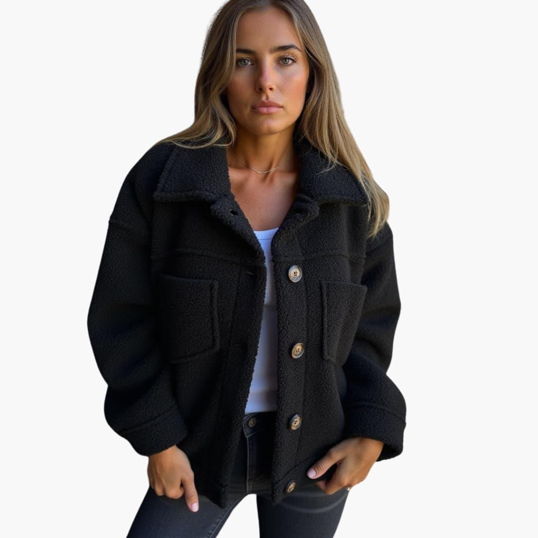Elegant Wool Winter Coat – Women's Tailored Longline Fit