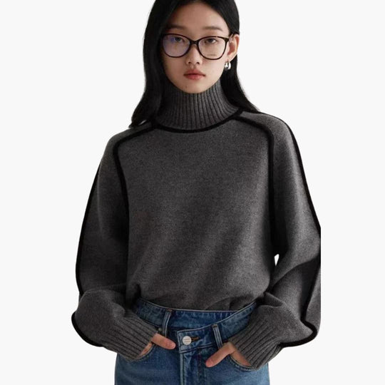 Chic Turtleneck Pullover Sweater – Cozy & Stylish for Women