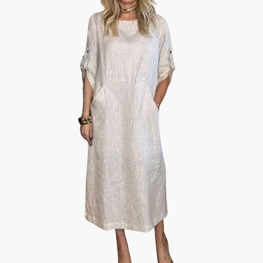 Summer Shift Dress with Pockets for Women - Casual Fit