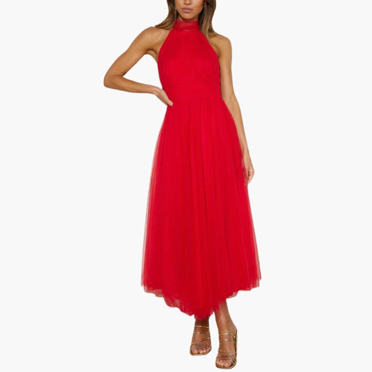 Elegant Maxi Dress - Flowy Sleeveless Fit for Women’s Events