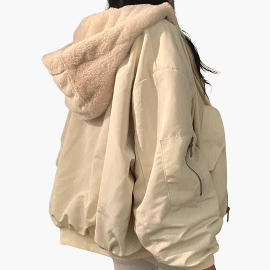 Reversible Winter Jacket for Women – Faux Fur & Water-Resistant