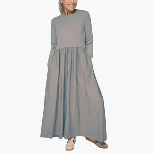 Elegant Long Sleeve Midi Dress - Formal Wear for Women