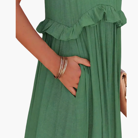 Ruffle Breeze Maxi Dress - Women's Flowy Summer Outfit