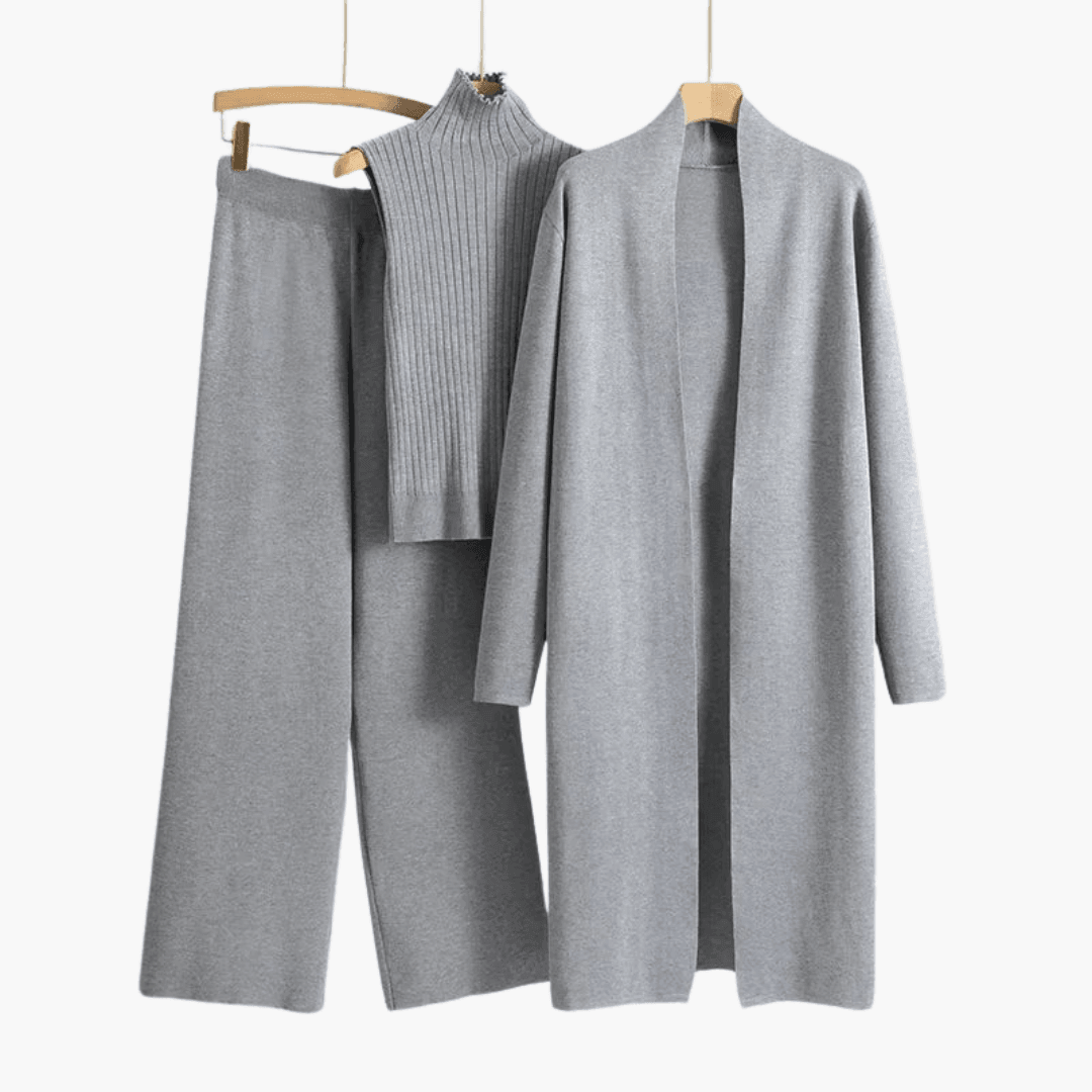 Cozy 3-piece knit set – for women, stylish and comfortable