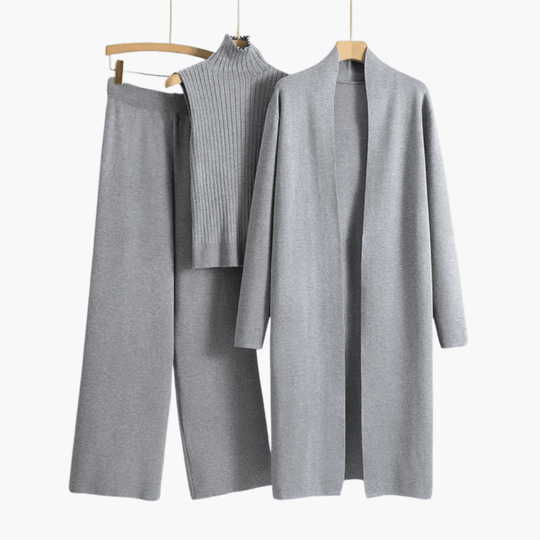 Cozy 3-piece knit set – for women, stylish and comfortable