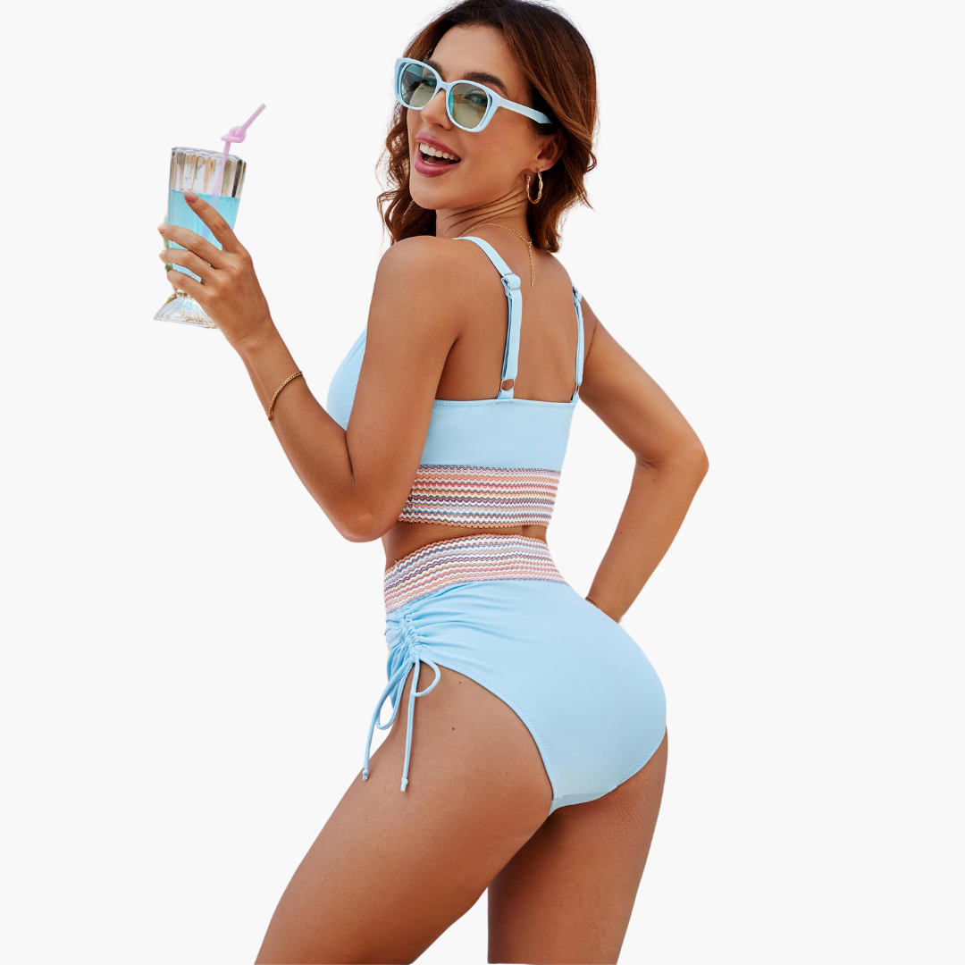 High-Waisted Bikini Set for Women – Chic Two-Piece Swimwear