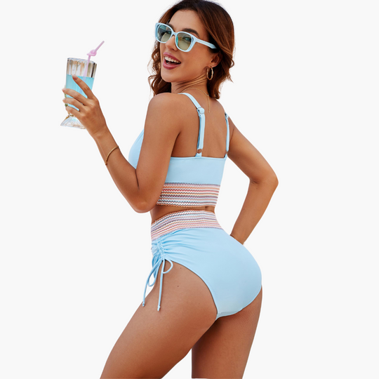 High-Waisted Bikini Set for Women – Chic Two-Piece Swimwear