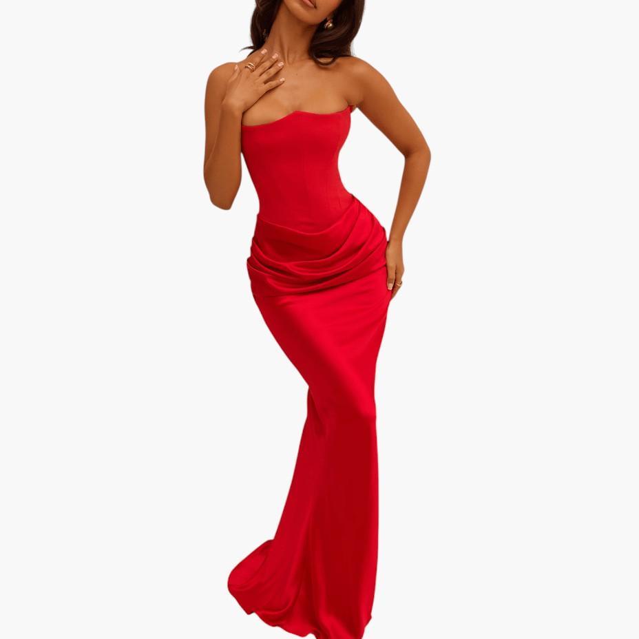 Elegant V-Neck Maxi Dress - Sleeveless Formal for Women