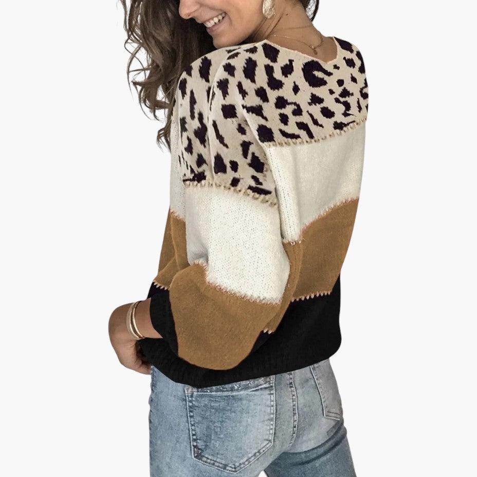 Leopard Knit Jumper - Bold Statement Animal Print for Women