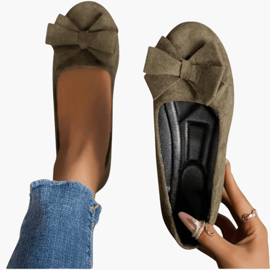 Bow Loafers – Women's Comfortable Patent Slip-On Shoes - IsabellaMae