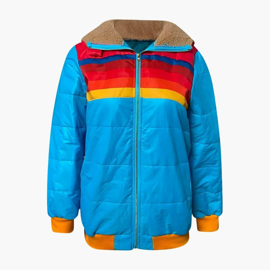 Striped Puffer Jacket – Women's Sporty & Stylish Outerwear