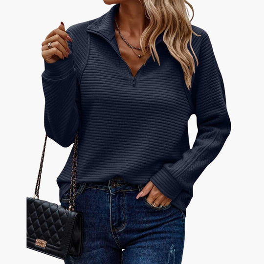 Casual Zipper Sweater for Women - Chic, Cozy & Versatile