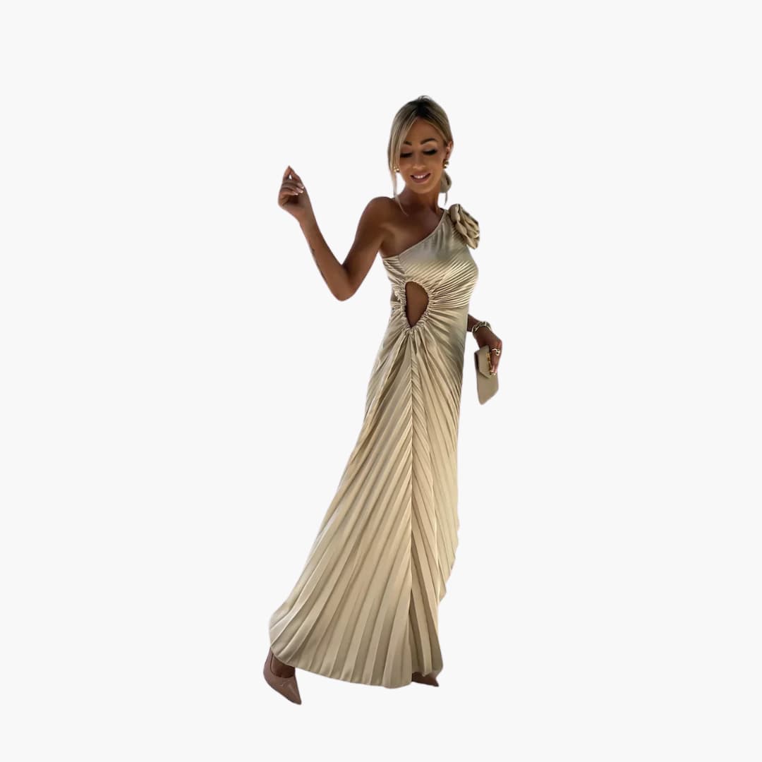 Romantic 3D Floral Midi Dress - Women's Summer Occasionwear