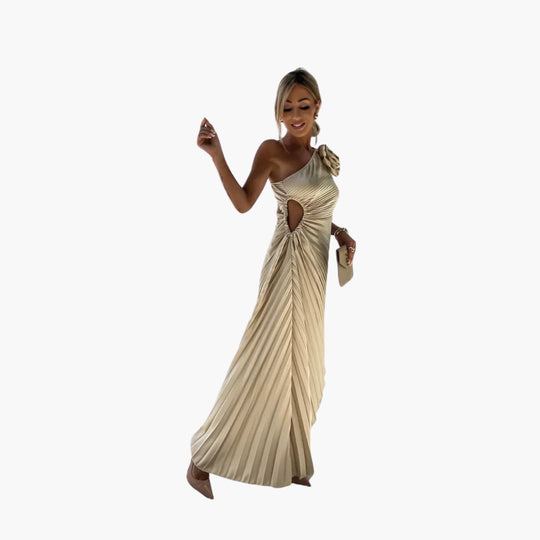 Romantic 3D Floral Midi Dress - Women's Summer Occasionwear