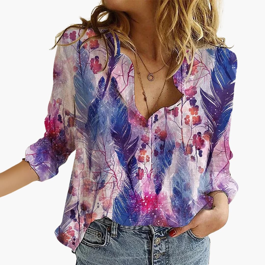 Butterfly Print Blouse - Elegant Style for Women’s Wardrobe