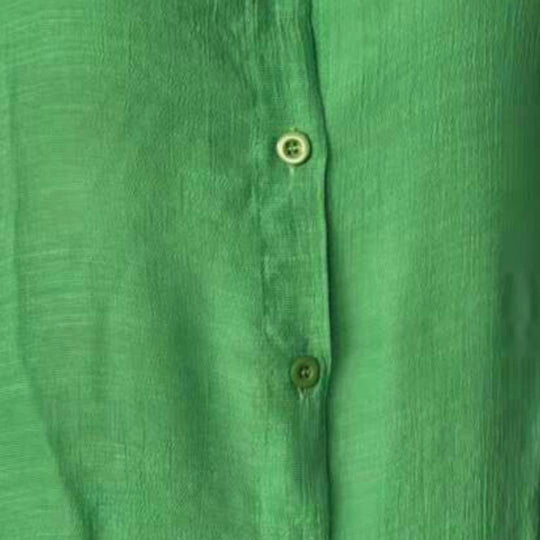Knee-Length Button-Down Casual Dress for Women - Relaxed Fit