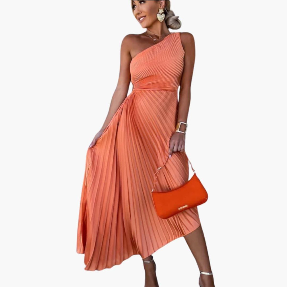 One Shoulder Asymmetrical Cocktail Dress - Elegant for Women