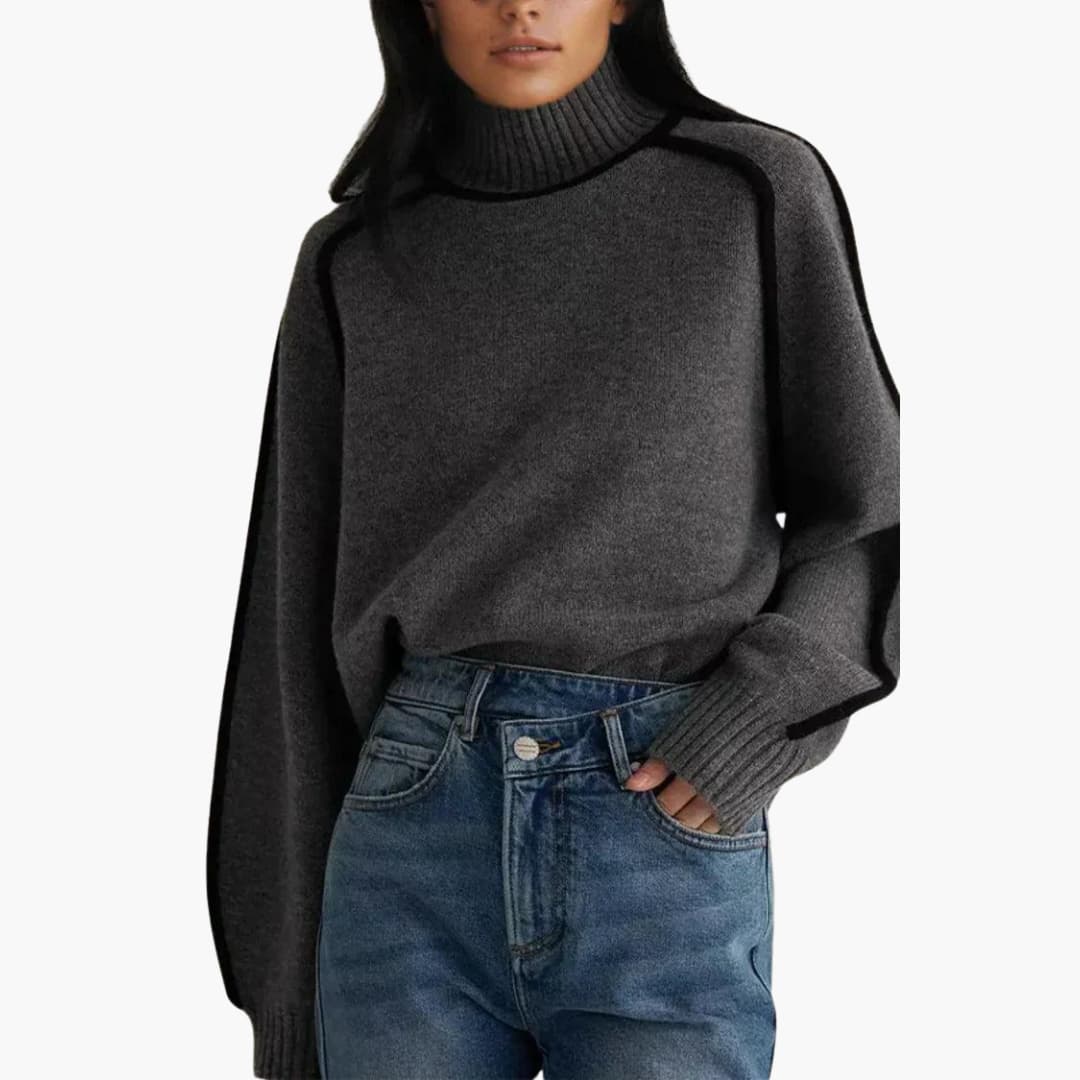 Chic Turtleneck Pullover Sweater – Cozy & Stylish for Women