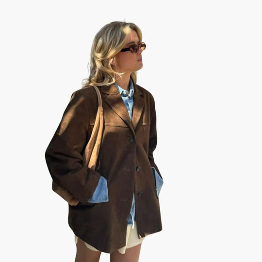 Buttoned Jacket for Women – Cropped, Stylish & Trendy Layer - IsabellaMae