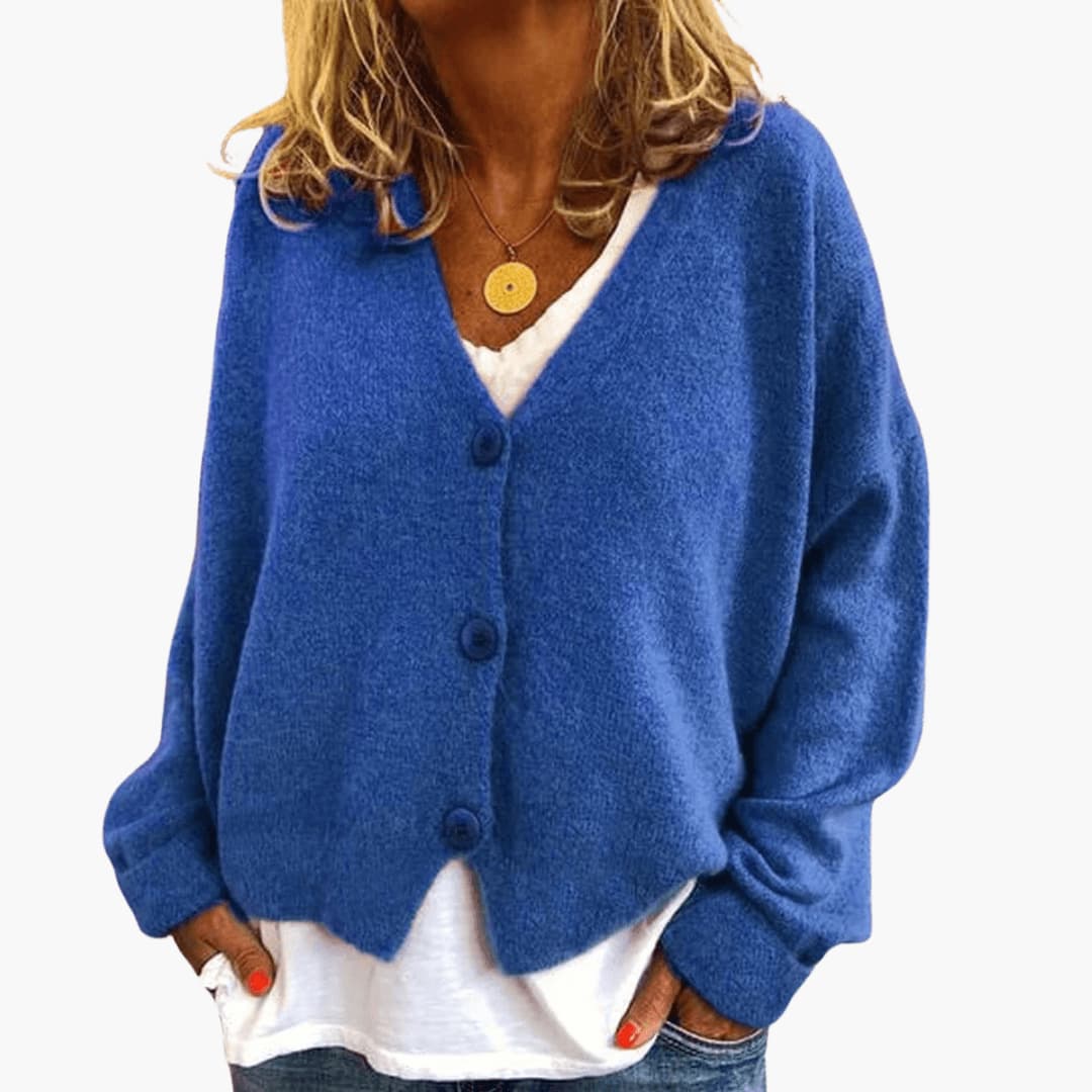 Knitted Button Cardigan for Women - Soft & Cozy Layering Piece